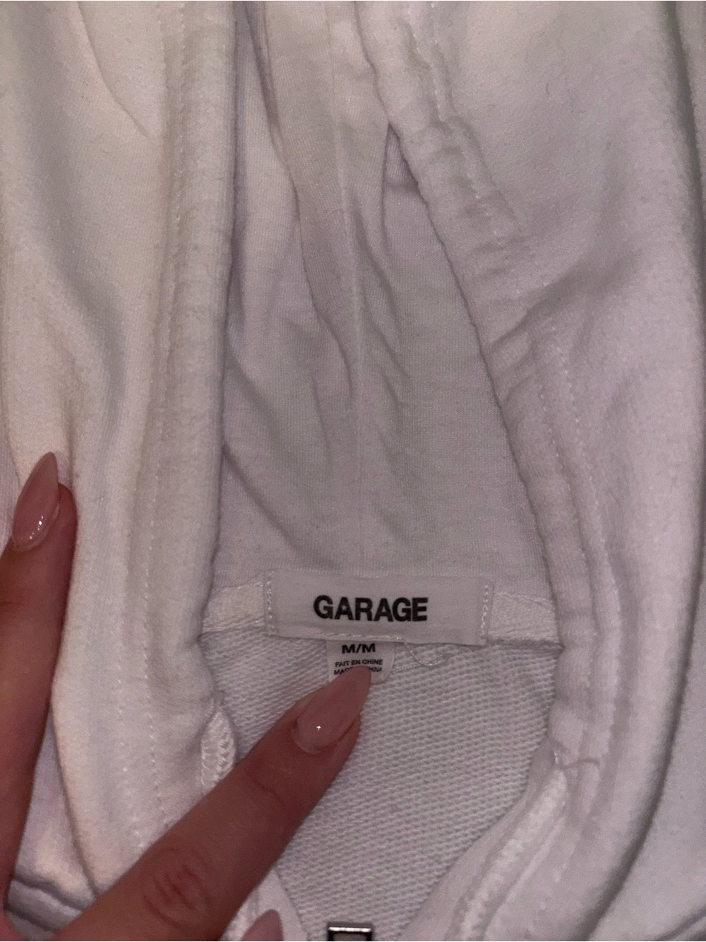 Garage White Full-Zip Hoodie - Picture 2 of 2